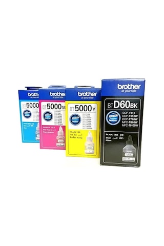 Brother BTD60BK ve BT5000 CMY Serisi 4 Renk Set Mürekkep Brother BTD60BK ve BT5000 CMY Serisi 4 Renk Set Mürekkep