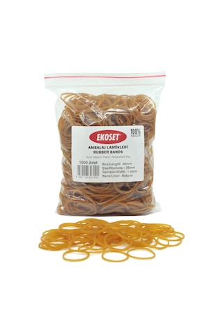 Ekoset 40Mm Paket Ambalaj Toka Maydanoz Para Lastiği 1000 Adet