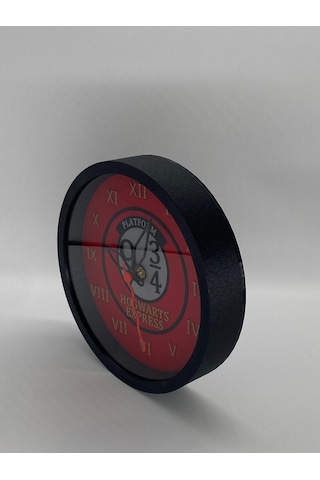 Hogwarts Express Temalı, Siyah Kasa Duvar Saati Siyah