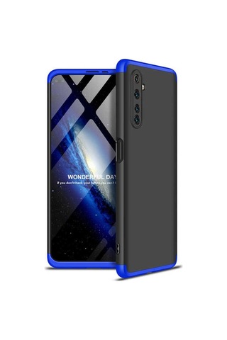 Realme 6 Pro Kılıf Zore Ays Kapak Siyah-Mavi