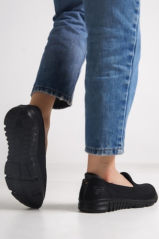 Kadın Fileli Bez Yazlık Spor Babet Siyah