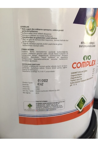 Evo Complex Bitkisel Menşeli Sıvı Organik Gübre 20 L