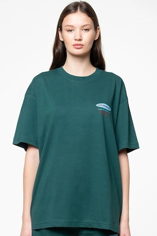 Soon To Be Announced Essentials Oversize Unisex T-shirt Unisex Pamuklu Oversize Tişört Yeşil