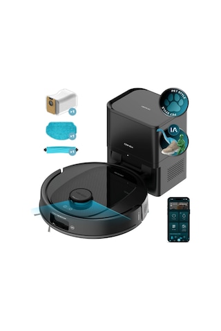 Cecotec Conga Y80 13000 PA Robot Süpürge Siyah