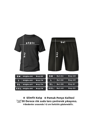 Uyguntarz Unisex Sunshine Baskılı Şort Takım Bej