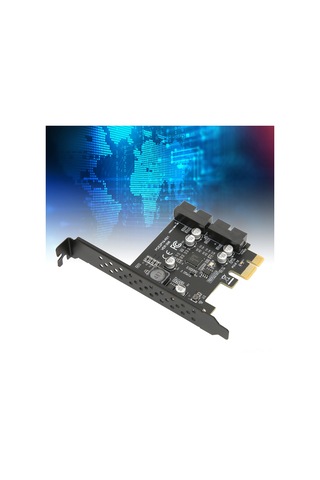 Tenfowee Pcıe 1x'den Usb 3.2 Gen1'e Çevirici Kart - 2 Adet 19pın Arayüz, 5gbps Hız, Renesas Upd720201, Linux/windows Desteği