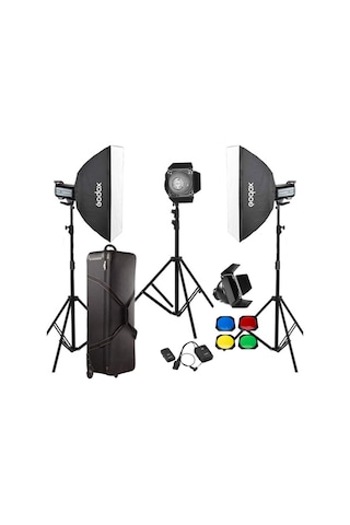 Godox QS600II W/S Pro 3'lü Paraflaş Set