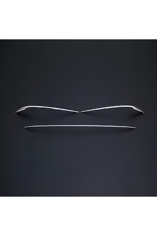 Volkswagen Passat B8.5 Uyumlu 2019 Ve Üzeri Krom Ön Tampon Çıtası 3 Parça Paslanmaz Çelik