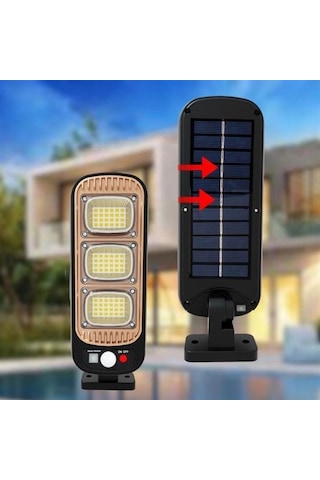 Sensörlü Güneş Enerjisi İle Şarj Olabilen Duvara Monte Solar Aydınlatma Gl-84069 Bx40