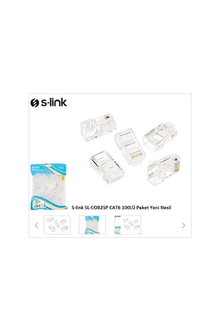 S-Link Yeni Nesil Pense+100 Adet Yeni Nesil Cat6 Jak 8P8C/Rj-45.