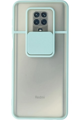 Newface - 995 - Xiaomi Redmi Note 9 Pro Kılıf Palm Buzlu Kamera Sürgülü Silikon - Matxzngz - - Turkuaz