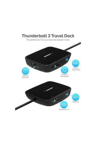 Sabrent Usb Tip C Bağlantı İstasyonu Ds-wspd Tb3 Dual Display Docking Station