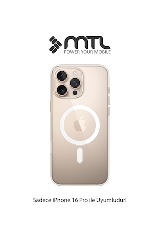 İphone 16 Pro Uyumlu Animasyonlu Şeffaf Magsafe Şarj Destekli Sararmayan Sert Kılıf