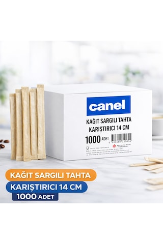 Kağıt Sargılı Tahta Karıştırıcı 14cm 1000 Adet