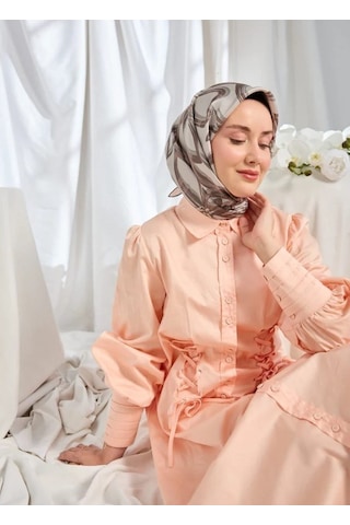 Silk Home Twill İpek Eşarp - 11548-02 Koyu Gri