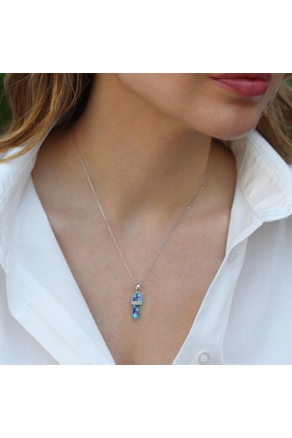 Nazar Boncuklu Terlik Gümüş Kolye Gümüş