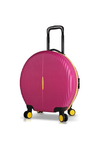 My Valice Bubble Abs Yuvarlak Valiz Fuşya