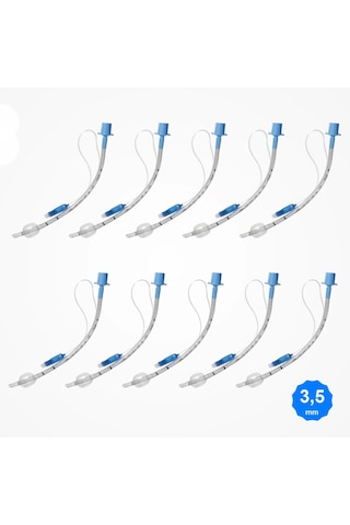 Endotrakeal Tüp Entübasyon Tüpü Spiralli Balonlu 3,5mm No:3,5 - 10 Adet