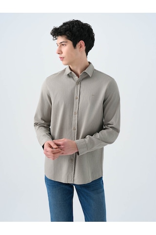 Loft Regular Fit Açık Haki Erkek Gömlek Lf2038615 Açık Haki