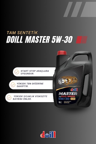 Doill Master 5W-30 Api SM/CF Acea A5/B5 Tam Sentetik Motor Yağı 5 L