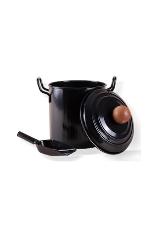 The Mia Stripe Bakliyat Ve Deterjan Saklama Kabı Siyah