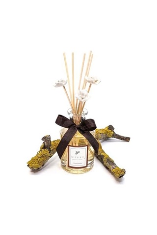 200 Ml Silindir Şişe Bambu Çubuklu Dark Amber Oda Kokusu Abundance Prosperity