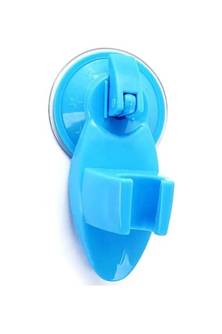 Gajeena Mavi Plastik Duş Başlığı Tutucusu, Sürekli/geçici Kullanım, Süction Cup İle Kurulum, Yükseklik Ve Açı Ayarlı, Modern Tarz Mavi