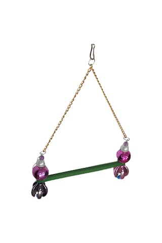 Markapet Lale Boncuklu Ve Tünekli Papağan Salıncağı 15 Cm-23 Cm Renkli