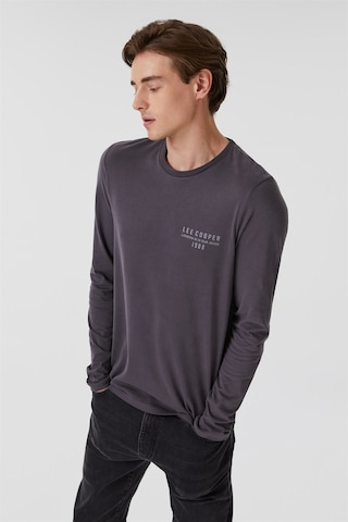 Lee Cooper Renzo Erkek O Yaka Uzun Kol T-Shirt Antrasit-15358 Antrasit