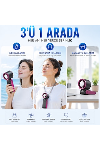 Y19s Taşınabilir Turbo Fan 199 Kademeli Şarjlı Mini Vantilatör Led Ekranlı Sessiz El Fanı