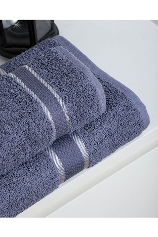 %100 Pamuk 2 Parça Kadın/erkek Banyo Duş Hamam Havlu Seti 90x150 Cm Antrasit