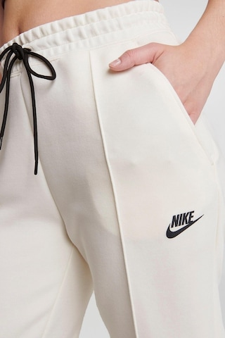 Nike Sportswear Tech Fleece Standart Fit Mid Rise Jogger Cream Color Kadın Eşofman Altı Krem Rengi Krem