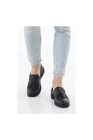 M.Karaca Hakiki Deri Ortopedik Taban Erkek Ayakkabı Lacivert