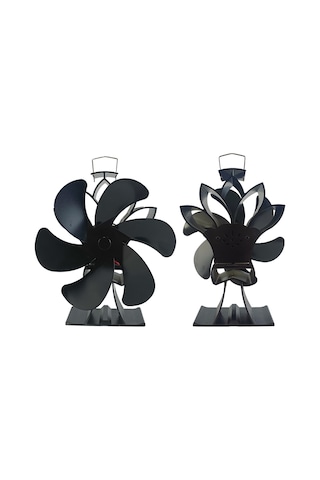 Lemestar Alüminyum Isıtma Fırın Fanı - 6 Kanatlı Termal Enerjiyle Çalışır, Sessiz Isı Dağıtımı, Kömür/küçük Odalar İçin