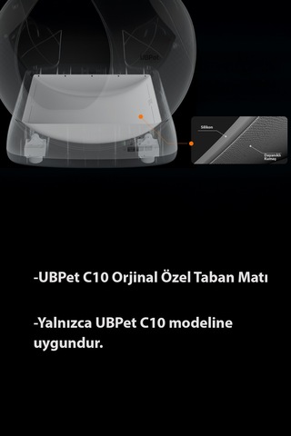 C10 Pro Akıllı Kedi Tuvaleti Uyumlu Silikon Taban Matı Su Geçirmez, Koku Yapmaz, Kolay Kurulum