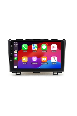 Honda Crv Araç Multimedya Android Ekran Carplay Navigasyon Double Teyp 2+32 9" 07-12 Black Blueway