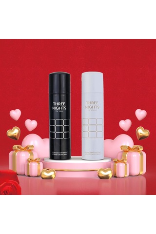Paris Flowers Three Nights Kadın Sprey Deodorant 150 ML + Erkek Sprey Deodorant 150 ML