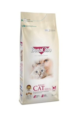 Bonacibo 2 Paket X 2 KG Tavuklu Yetişkin Kedi Maması Toplam 4 KG