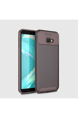 Samsung Uyumlu Galaxy J4 Plus Kılıf Zore Negro Silikon Kapak Kahverengi