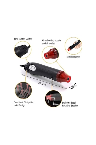 Createtech 300w Mini Isı Tabancası - 220v Ab Tak - 530pcs Kaliteli Isı Tabancası