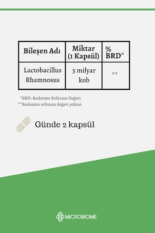 Microbiome Lactobacillus Rhamnosus 30 Kapsül