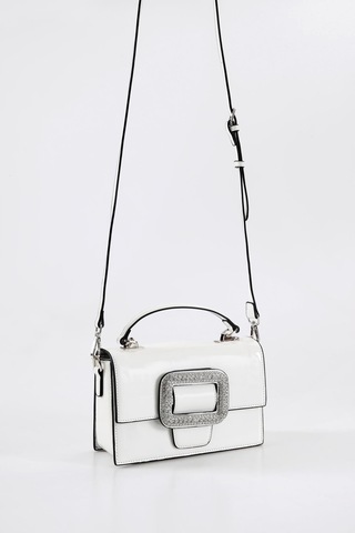 Ççs 17339 Kadın Omuz Askılı Kol Çantası-beyaz Beyaz