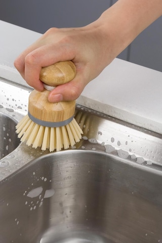 Bambu Bulaşık Temizlik Fırçası & Mutfak Banyo Temizlik Fırçası Siyah
