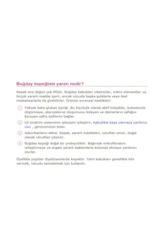 750 Gr Buğday Kepeği Doğal Katkısız Lifli Buğday Kepeği