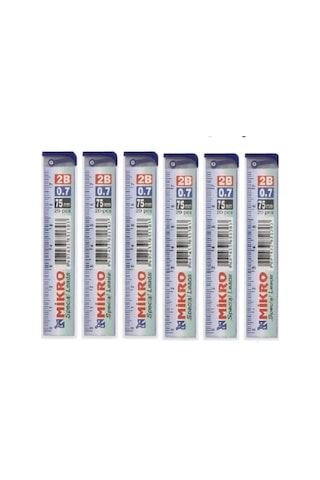 Mikro Kalem Ucu 0.7 2B Dereceli Cetvelli - 12'li Paket