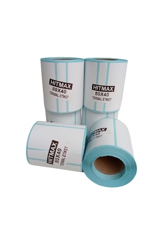 80X40 TERMAL ETİKET TOPLAM 6 RULO 1.KALİTE (TAM METRAJ)