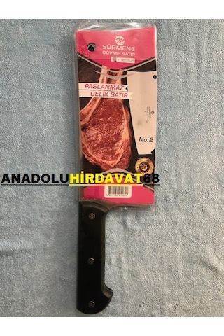 Sürmene 2 No Kasap Satırı Et Kemik Kesme Satırı Paslanmaz Çelik