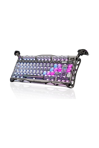 Gravastar Mercury K1 Pro Rgb Kablosuz Mekanik Gaming Klavye, Türkçe Q, Special Edition, Cyberpunk