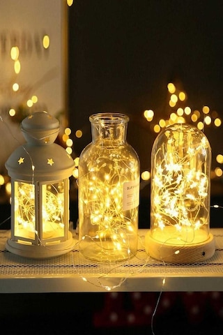 Sarı Pilli Peri Led Işık 10 Mt Sarı Günışığı