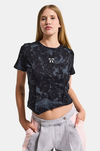 Itsbasic Kadın Siyah W5 Özel Kumaş Elastan Crop Top